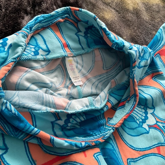#21 One size Lularoe Blue and Orange Leggings 🤩💙🧡 NWOT - Picture 5 of 7